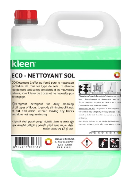 Kleen Nettoyant Sol 5 Litres